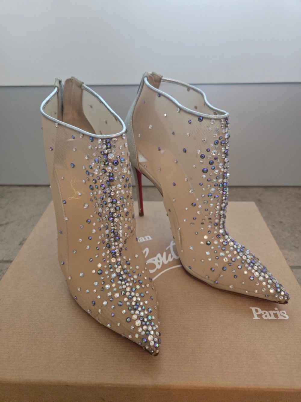 Christian Louboutin OVida 85 PVC/SP/PLEXI HEEL
